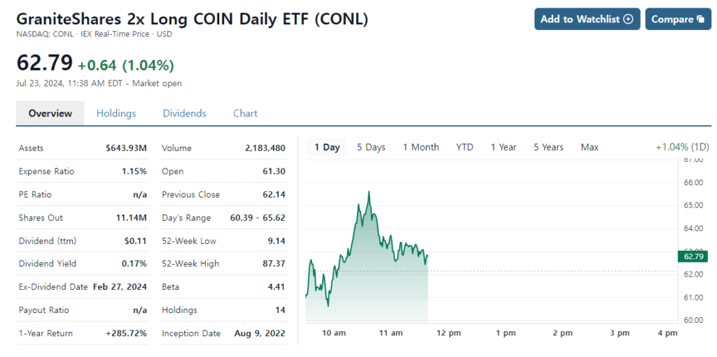 CONL ETF 개요