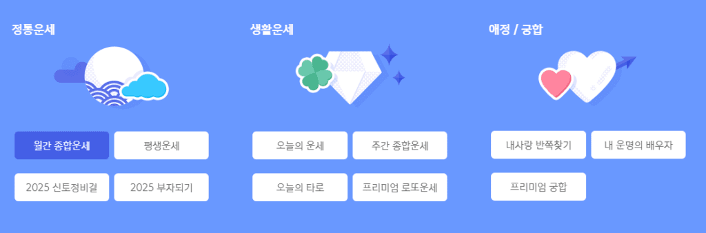 신한생명 토정비결 보는 방법